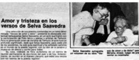 Amor y tristeza en los versos de Selva Saavedra.