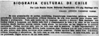 Biografía cultural de Chile