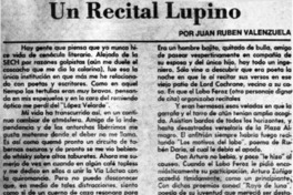 Un recital lupino