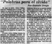 "Palabras para el olvido"