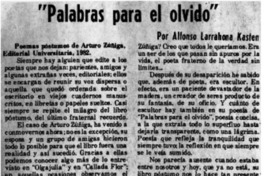 "Palabras para el olvido"