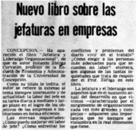 Nuevo libro sobre las jefaturas en empresas.