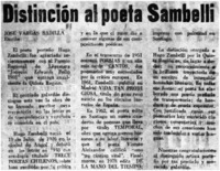 Distinción al poeta Zambelli