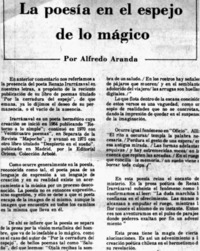 La poesía en el espejo de lo mágico