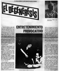 El degenéresis entretenimiento provocativo.