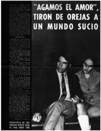 "Agamos el amor" tiron de orejas a un mundo sucio