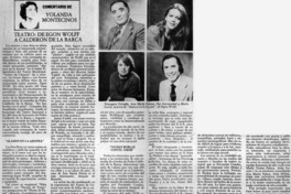 Teatro: de Egon Wolff a Calderón de la Barca