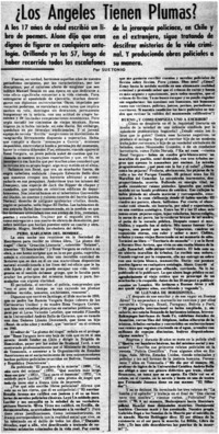 ¿Los ángeles tienen plumas? : [entrevistas]