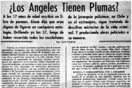 ¿Los ángeles tienen plumas? : [entrevistas]