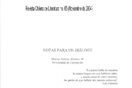 Notas para un diálogo