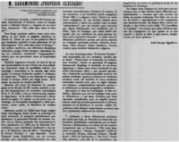 M. Bahamondes ¿profesor olvidado?