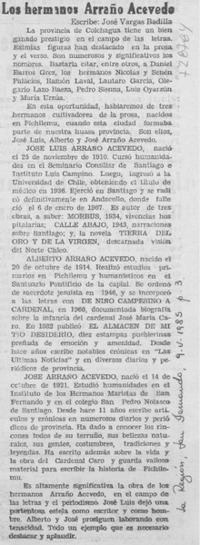 Los hermanos Arraño Acevedo