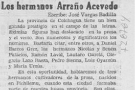 Los hermanos Arraño Acevedo