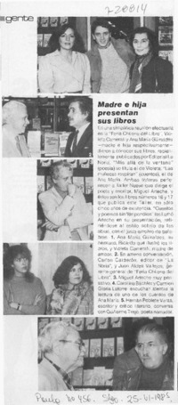 Madre e hija presentan sus libros.