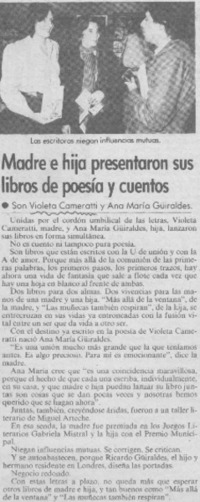 Madre e hija presentaron sus libros de poesía y cuentos.