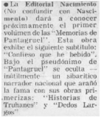 Memorias de pantagruel.