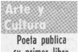 Poeta publica su primer libro.