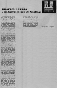 Baulio Arenas y la endemoniada de Santiago