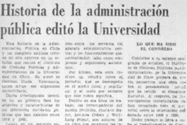 Historia de la administración pública editó la Universidad.
