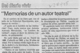 Memorias de un autor teatral"