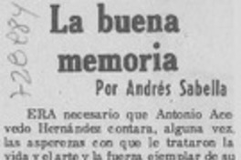 La buena memoria