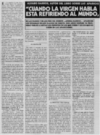 "Cuando la Virgen habla de la venida de Cristo se está refiriendo al mundo, no a la Quinta Región : [entrevistas]