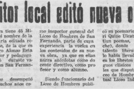 Escritor local editó nueva obra.