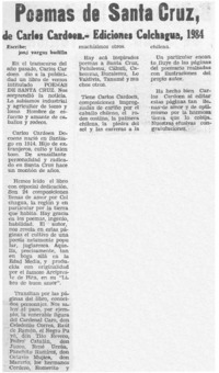 Poemas de Santa Cruz