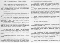 Pablo Cassi poeta del verso eterno