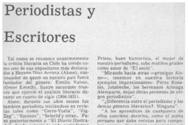 Periodistas y escritores