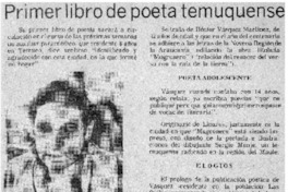 Primer libro de poeta temuquense.