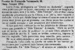 Poesías de Fernando Valenzuela M.