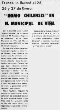 "Homo chilensis" en el Municipal de Viña.