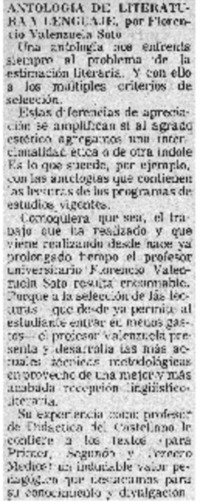 Antología de Literatura y Lenguaje