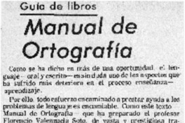 Manual de ortografía