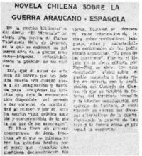 Novela chilena sobre la guerra araucano-española.
