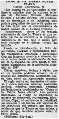 Como si la tierra fuera plana