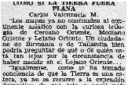 Como si la tierra fuera plana