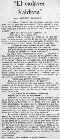 "El cadáver Valdivia"