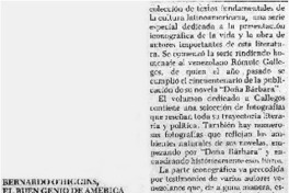 Bernardo O'Higgins.El buen genio de América.