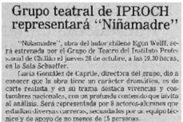 Realista y sicológica es obra "Niñamadre".