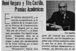 René Vergara y Tito Castillo, premios académicos.