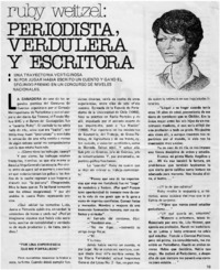 Periodista, verdulera y escritora : [entrevistas]