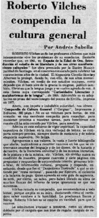 Roberto Vilches compendia la cultura general