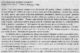 Historia del pueblo chileno.