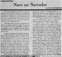 Nace un narrador