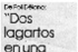 Dos lagartos en una botella