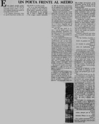 Un Poeta frente al medio.