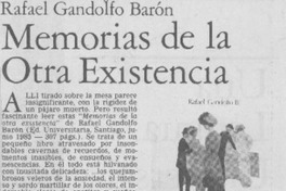 Memorias de la otra existencia