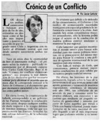 Crónica de un conflicto